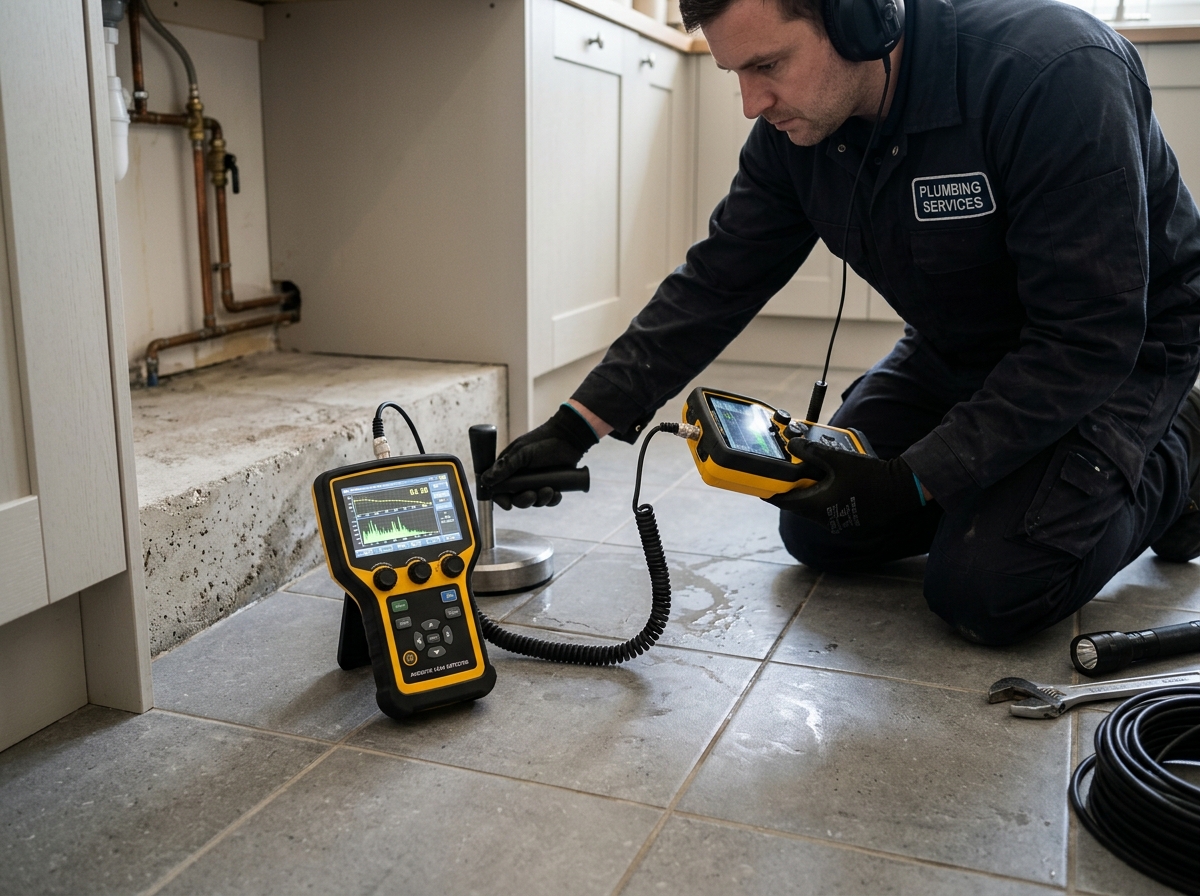 Acoustic sub-slab diagnostic equipment ready for inspection in Arcadia